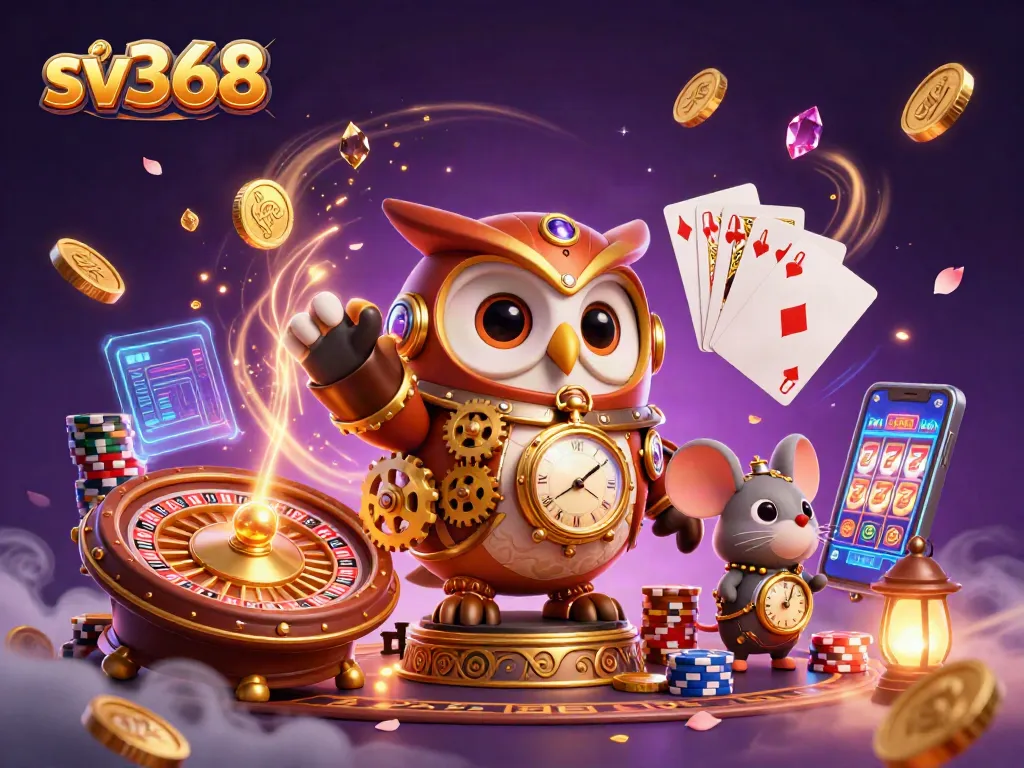 Spin the wheel and win big with sv368 in this vibrant, action-packed casino scene.