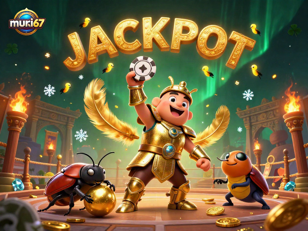 Win big with murai67's thrilling casino action illustrated by vibrant cartoon beetles