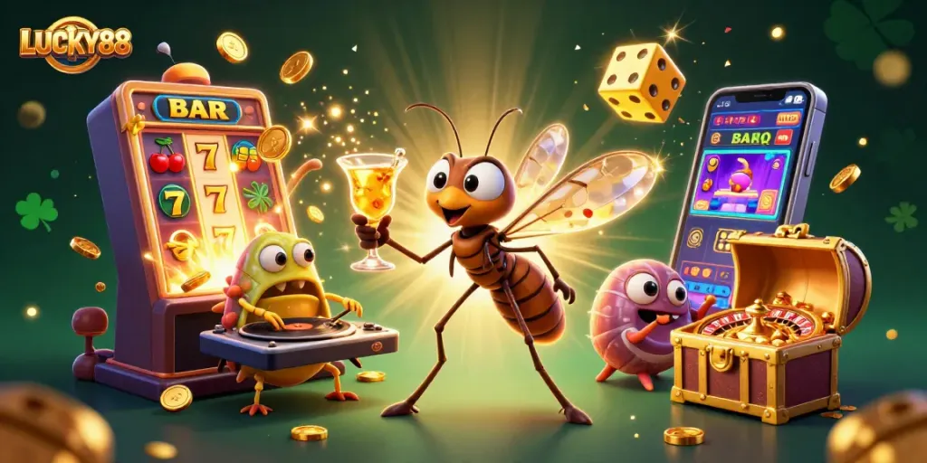 LUCKY88 ignites excitement with a vibrant casino scene filled with immersive games and dazzling visuals.