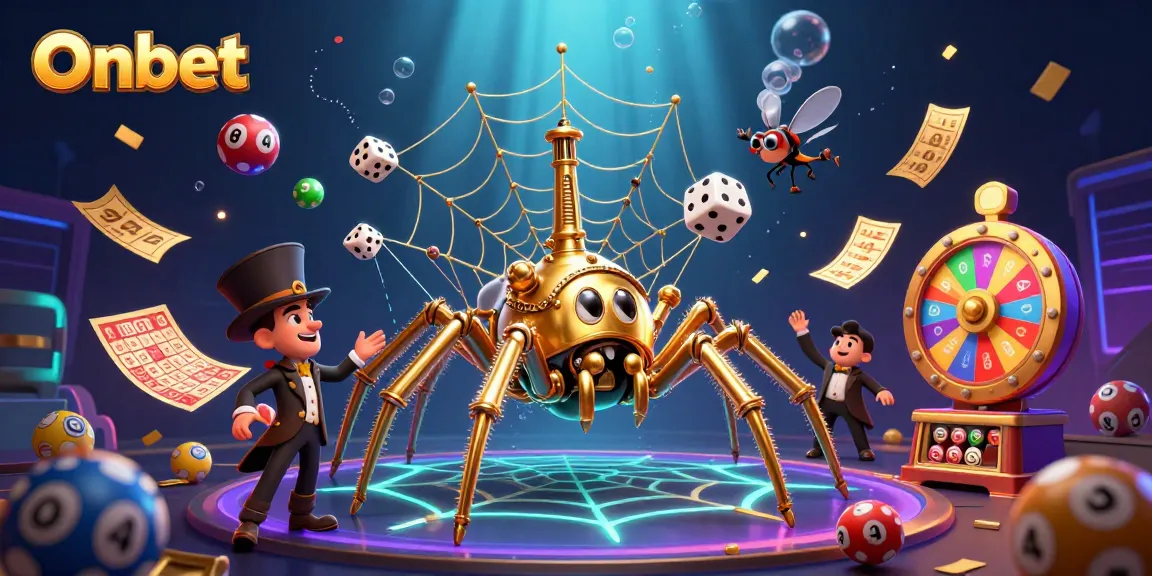 Engage in thrilling games at Onbet with a vibrant steampunk scene full of dynamic lottery elements.