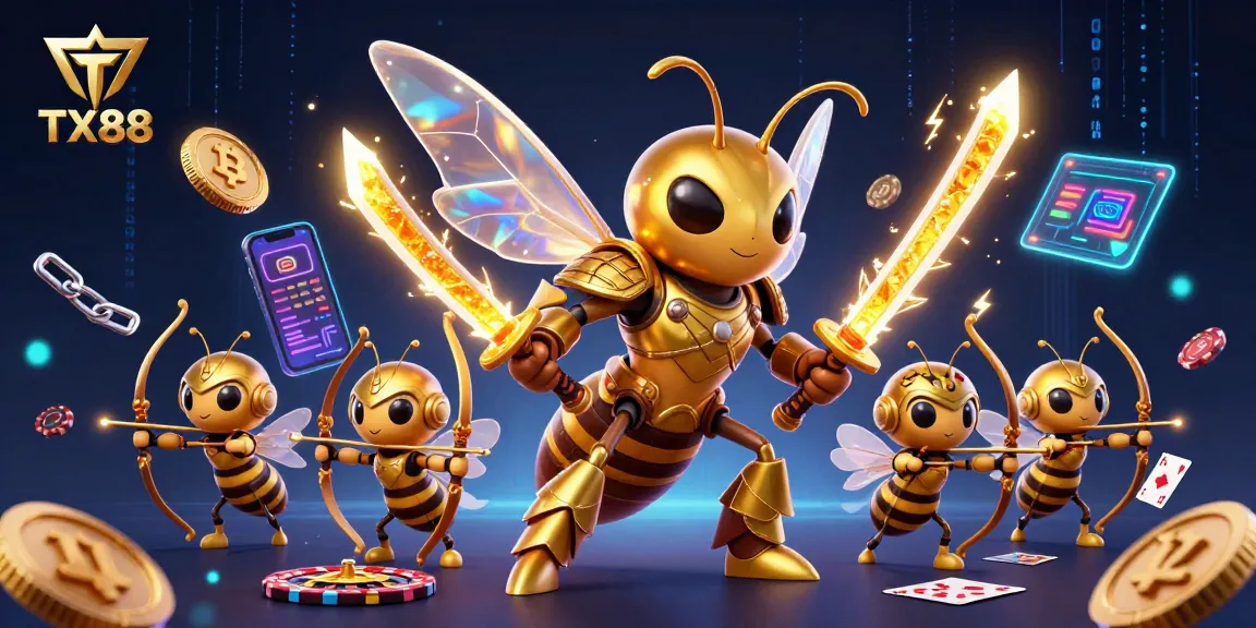 Engage with TX88's exciting online casino experience, featuring vibrant 3D cartoon characters and dynamic game elements.