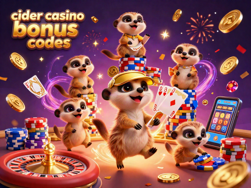 Cider casino bonus codes bring you exciting gameplay with meerkat dealers, sparkling coins, and thrilling casino elements.