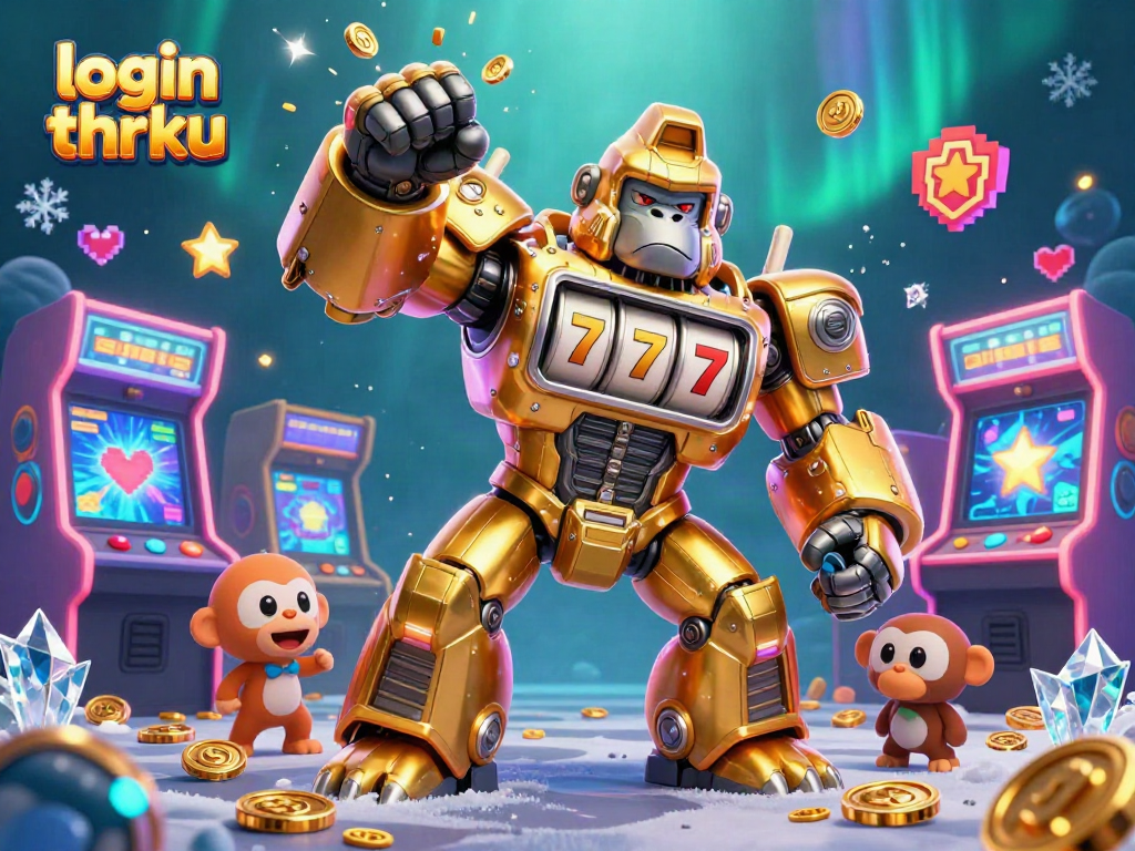 Experience excitement and entertainment with login thrku, featuring a dynamic casino scene with vibrant gaming elements.