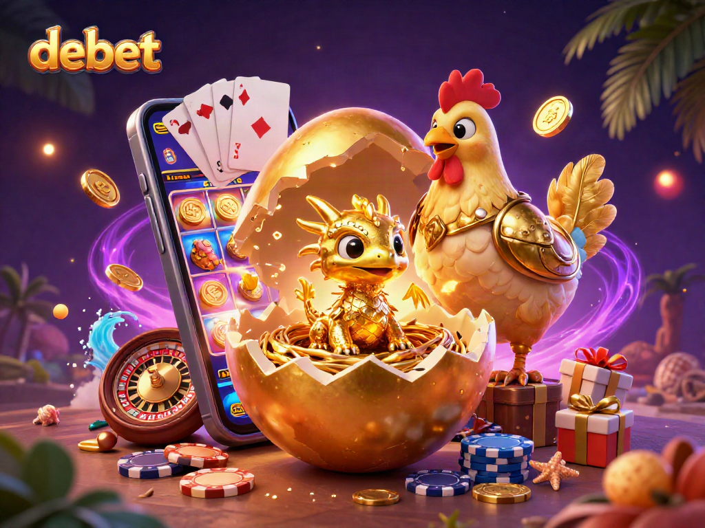 Join the adventure at debet as the golden dragon and hen guard riches among fun casino elements.