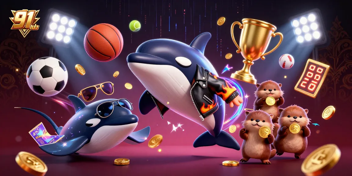 Experience thrilling gaming adventures with 91club's vibrant casino scene featuring dynamic characters and sports elements.