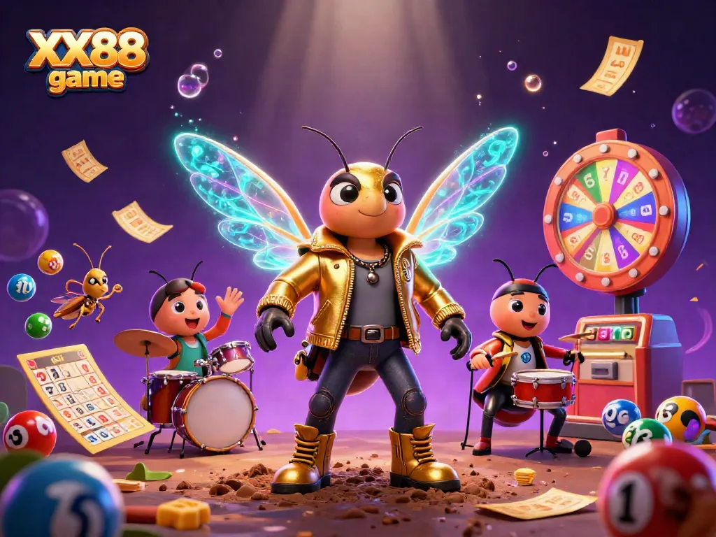 Experience the excitement of XX88 game with vibrant casino-themed illustration featuring dynamic elements.