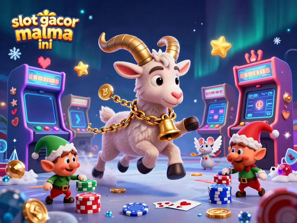 Experience the excitement of slot gacor malma ini with gremlins stealing chips in a vibrant casino scene.