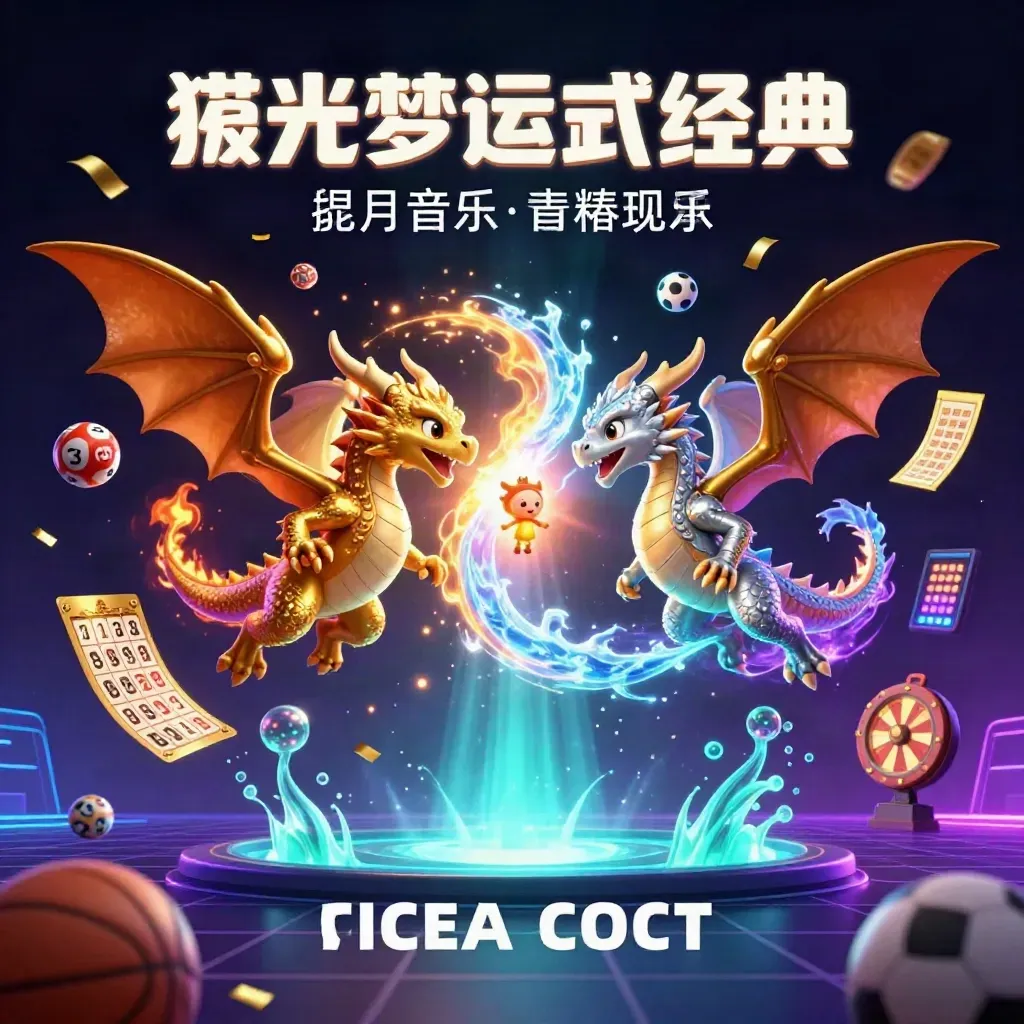 Twin dragons clash in fire and ice amid casino icons, glowing in dark neon gold and green.