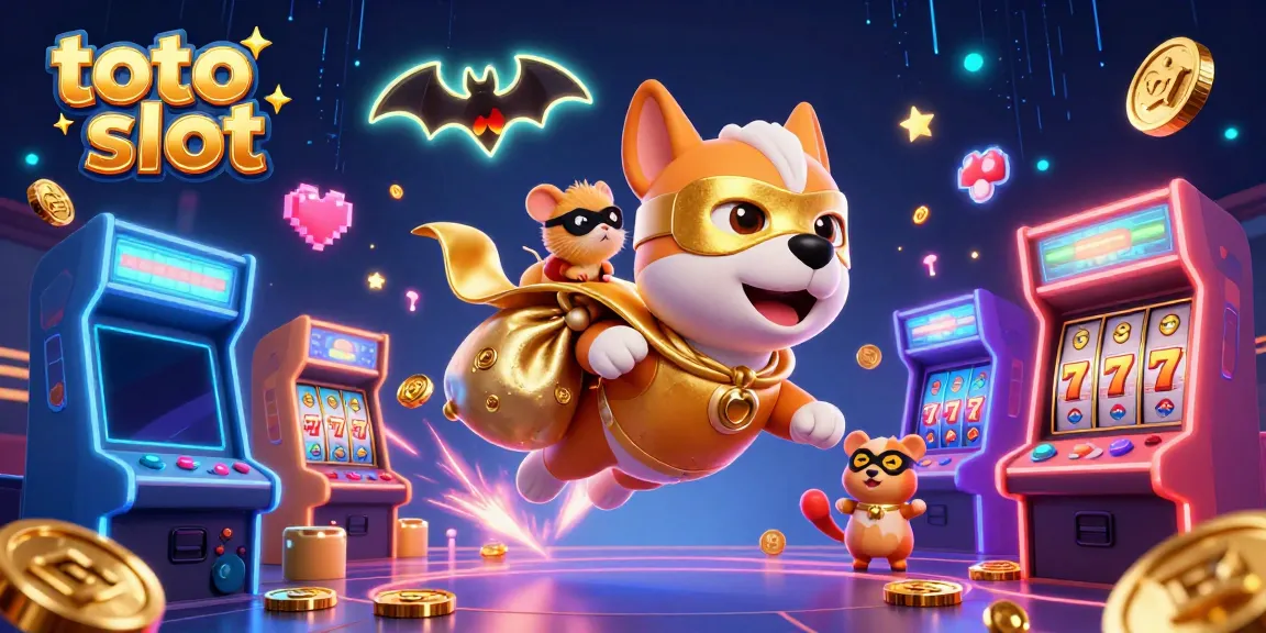 Join the action in a vibrant gaming scene featuring toto slot elements and dynamic characters.