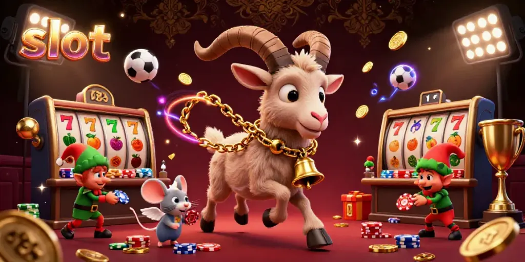Memainkan slot di kasino bertema horor dengan karakter lucu dan elemen slot yang berkilau.
