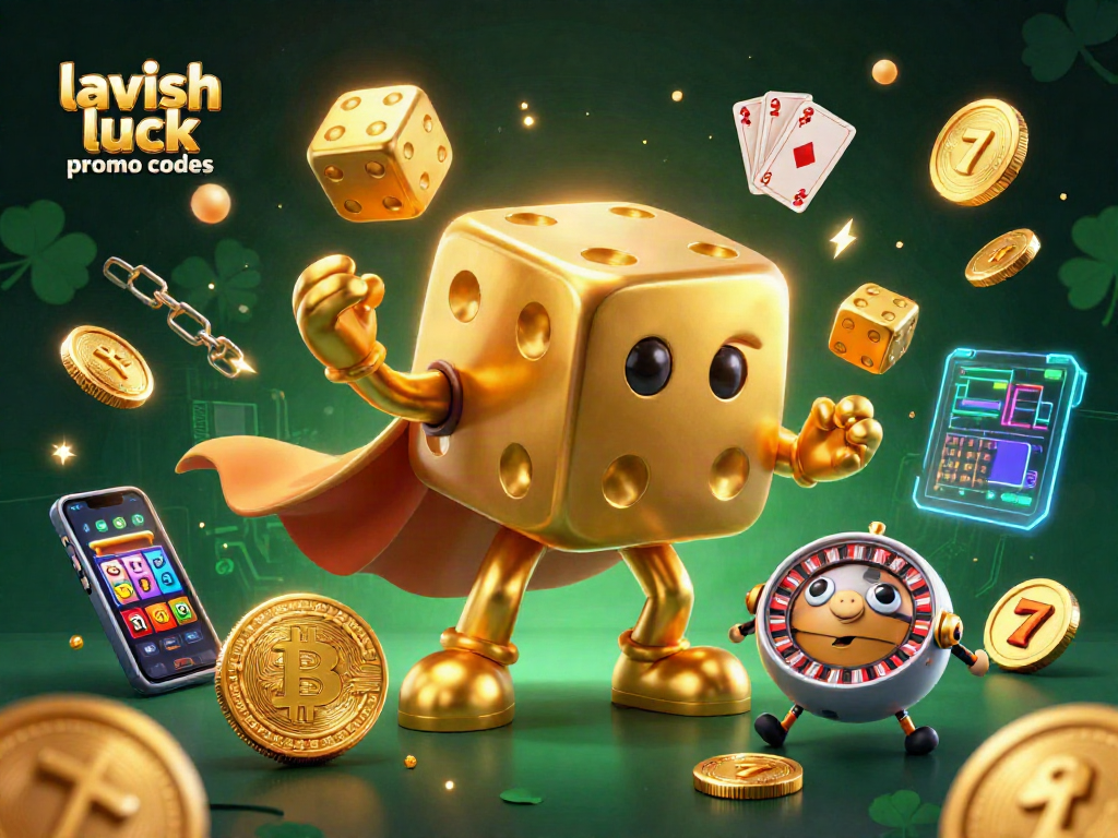 Claim lavish luck promo codes while playing slots, enjoying vibrant casino-themed graphics.