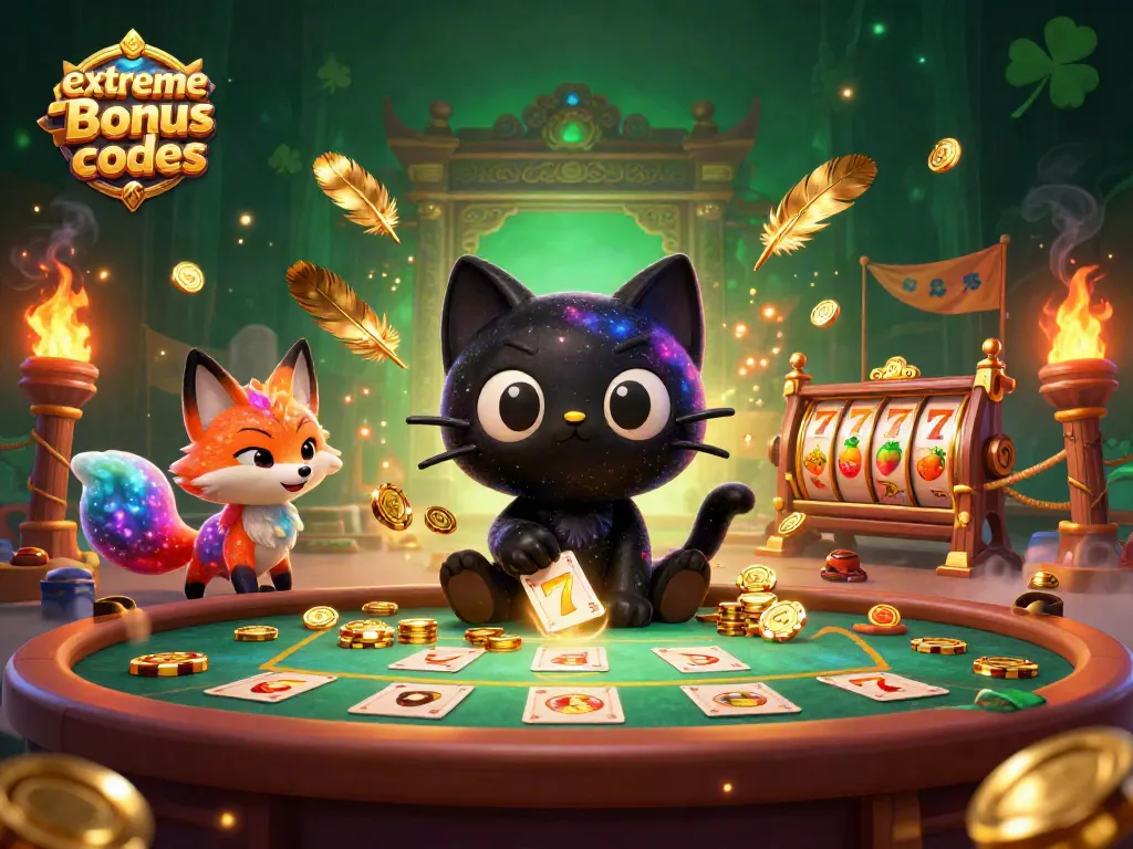 Experience the excitement of casino extreme bonus codes at a cosmic casino with enchanting characters.