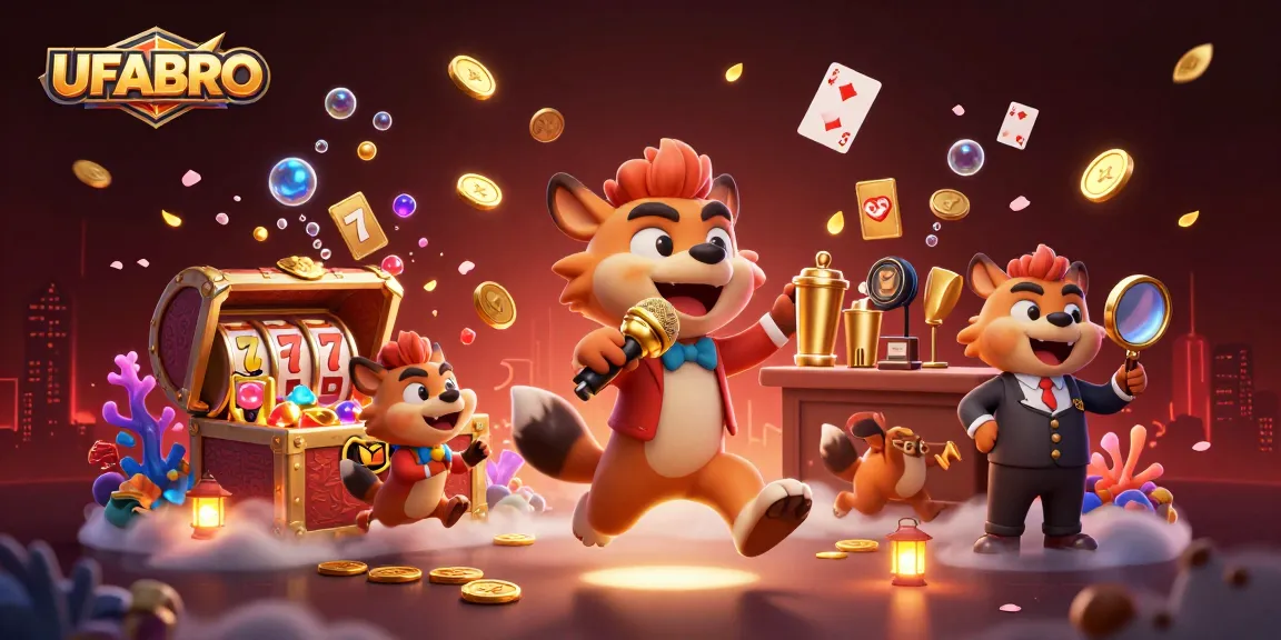 Engage with UFABRO's thrilling comedy casino featuring lively hyenas and dynamic gaming elements.