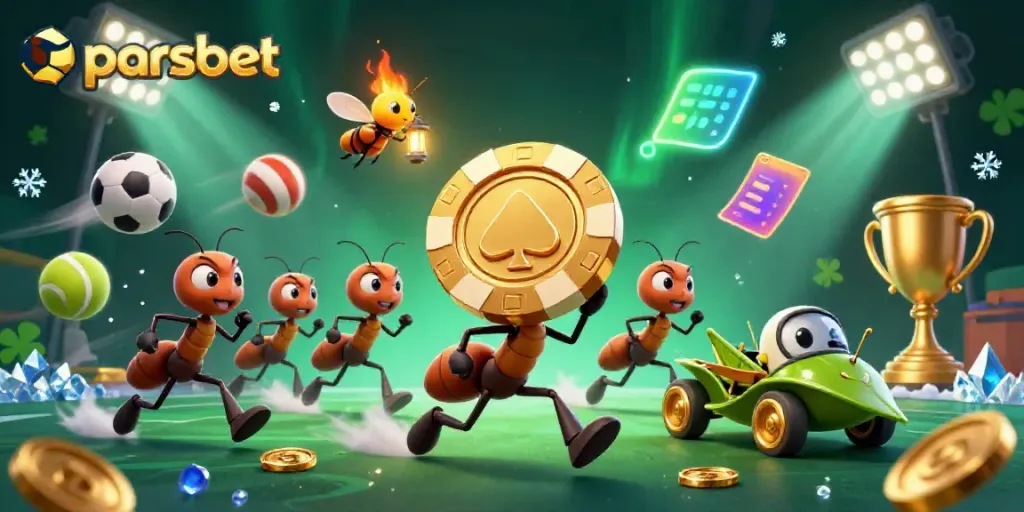 parsbet ile büyük poker çipi çalan karınca ekibi, canlı spor unsurlarıyla dolu bir ortamda.