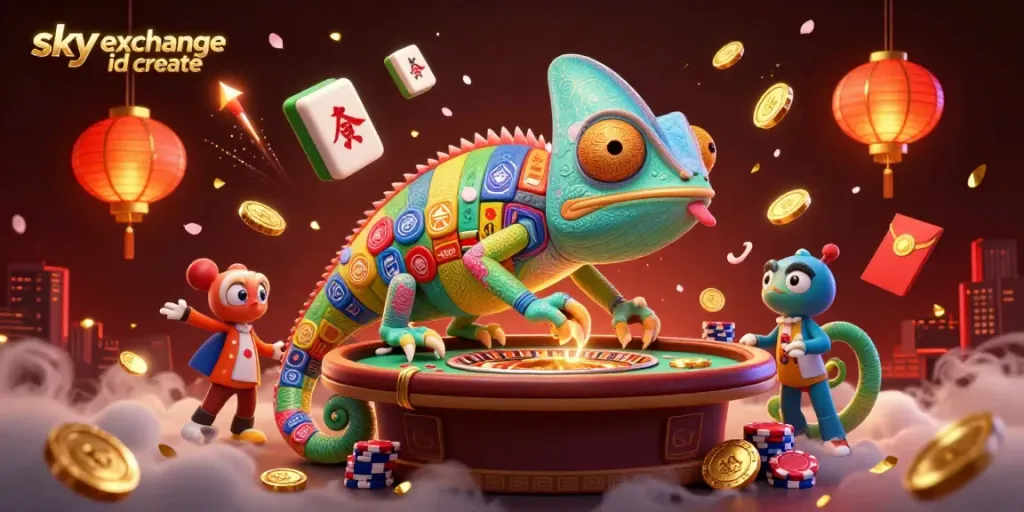 Engage in thrilling betting with sky exchange id create in this dynamic casino scene.