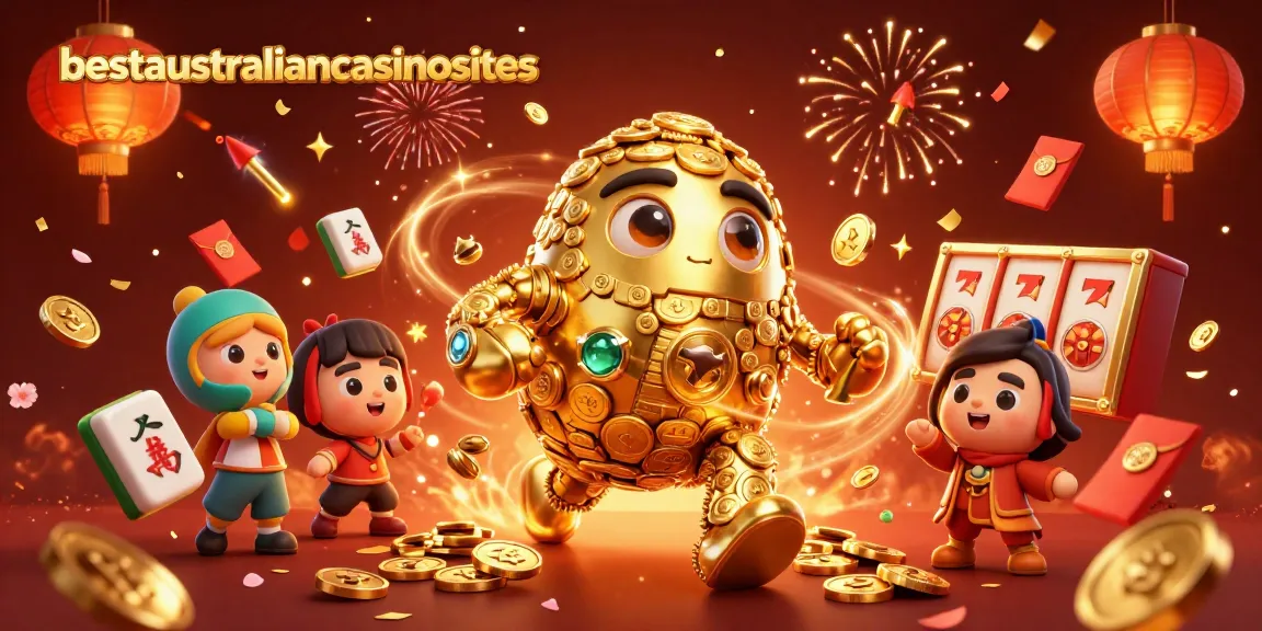 Experience vibrant thrills with the golden golem at bestaustraliancasinosites enveloped in a dynamic casino scene.