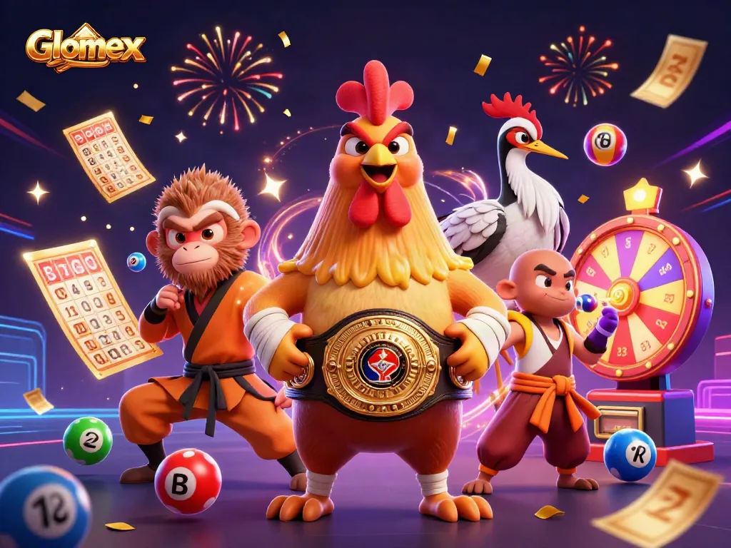 Engage with Glomex's dynamic gaming experience through exciting lottery elements and colorful gameplay.