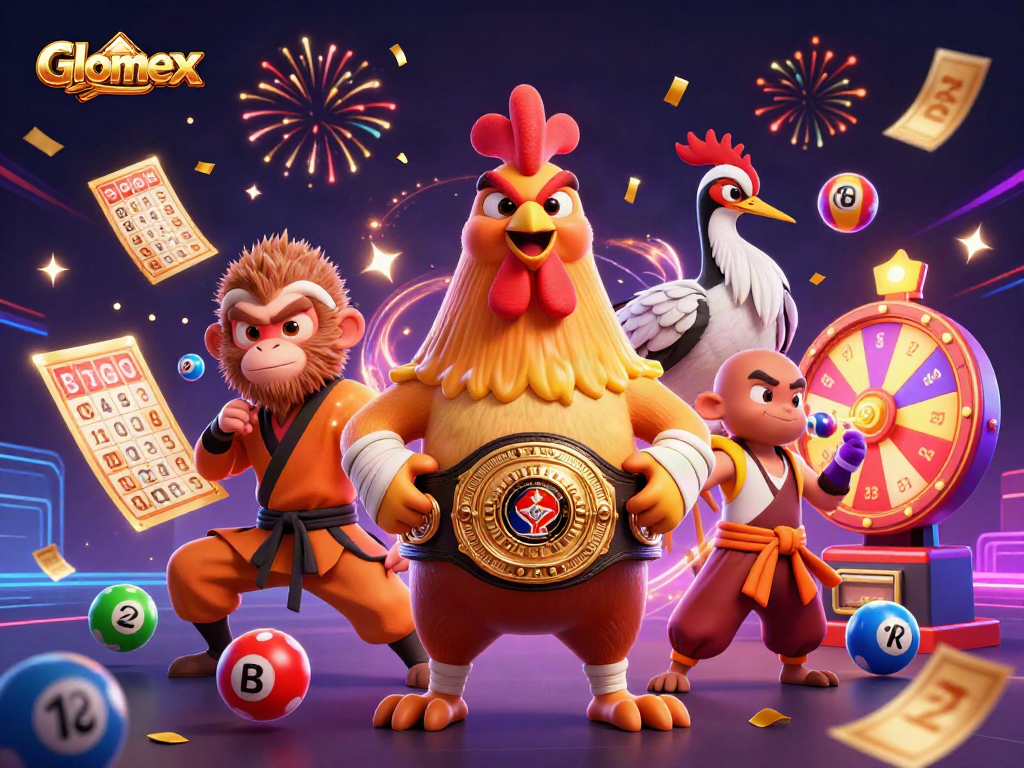 Engage with Glomex's dynamic gaming experience through exciting lottery elements and colorful gameplay.