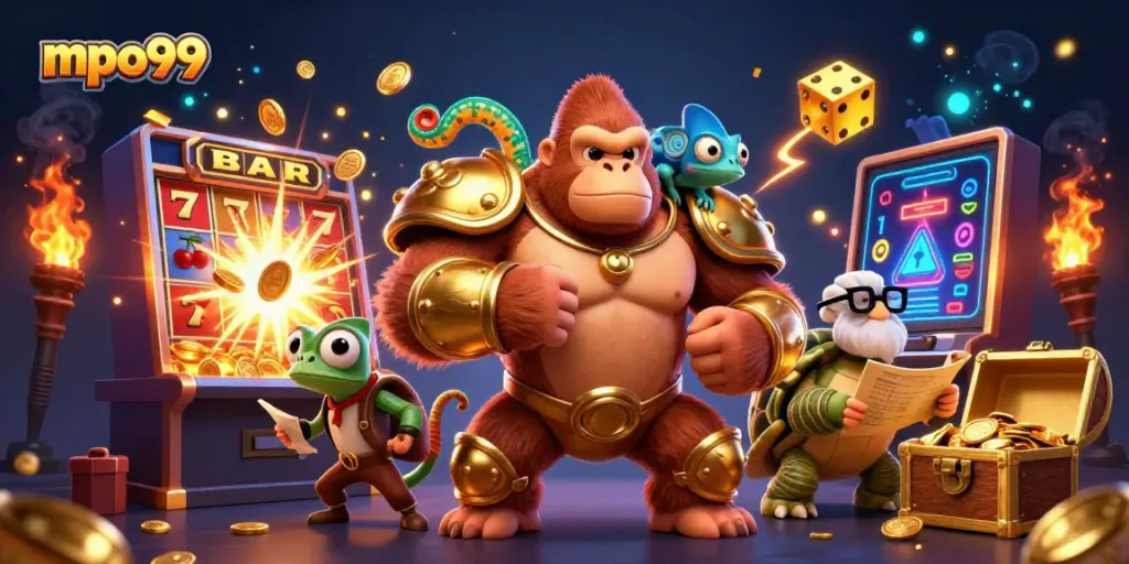 Permainan mpo99 yang mengasyikkan dengan jackpot slot melimpah dan karakter unik yang menarik perhatian.