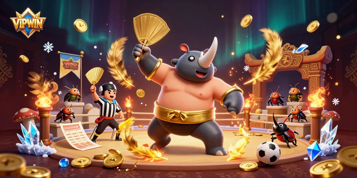 Experience thrilling VIPWIN sports betting action with a vibrant 3D illustration showcasing epic wins and dynamic elements.
