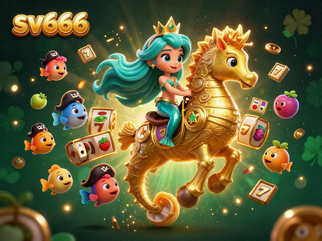 Immerse in the thrilling world of sv666 with a dazzling 3D mermaid and slot reels.