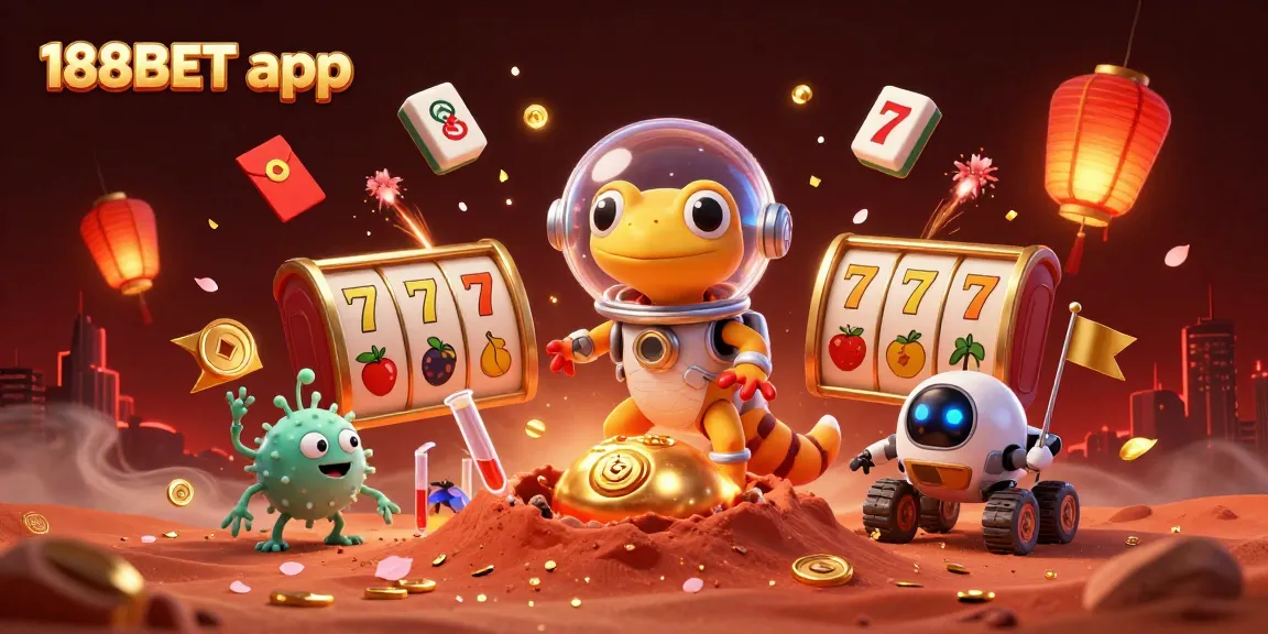 Experience the thrilling 188BET app in an exciting Martian casino adventure.