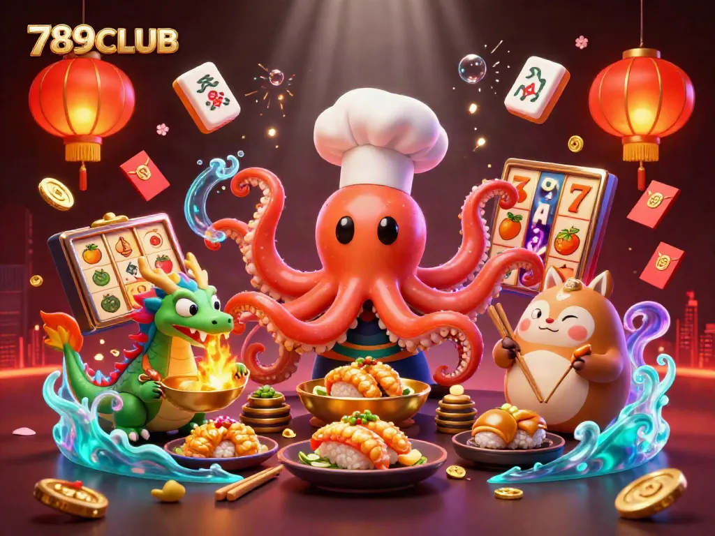 Play exciting casino games at 789CLUB, featuring dynamic scenes of 3D characters.